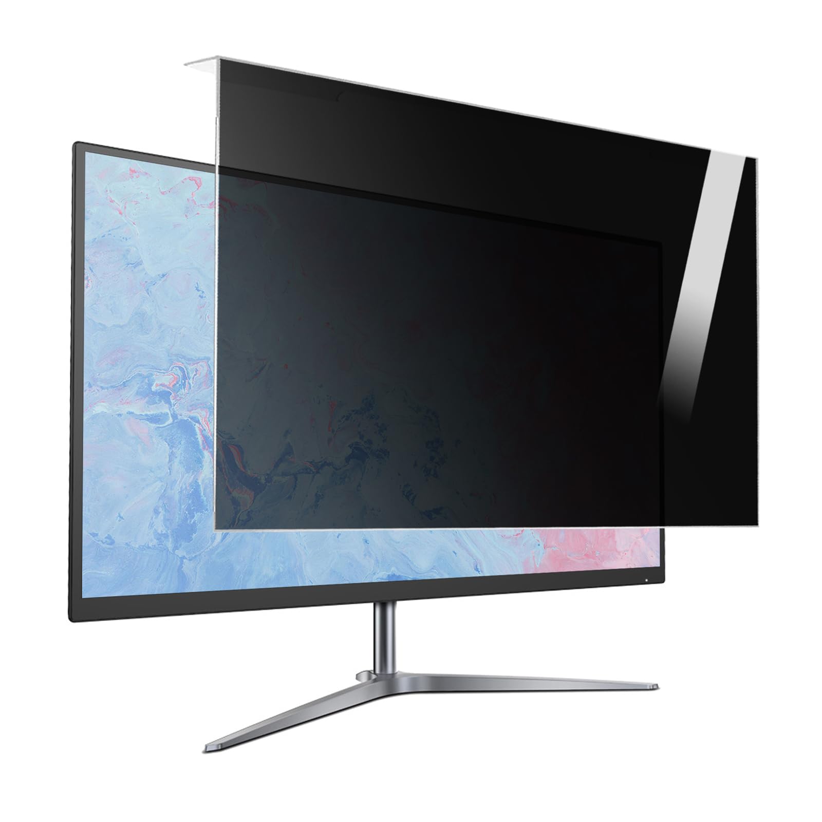 Filtr prywatności do komputera, ochrona monitora, ochrona przed niebieskim światłem, folia ochronna zapobiegająca podglądaniu, 61 cm, do biura,