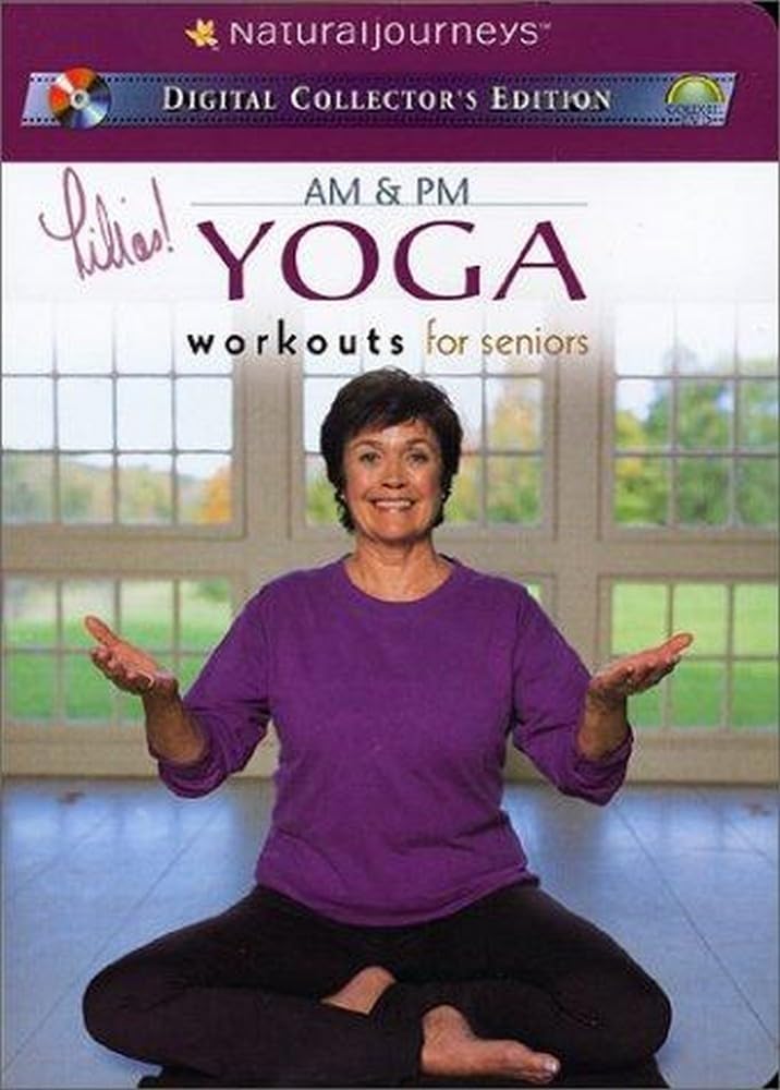 Yoga para mayores Lilias DVD con entrenamientos Am y Pm para flexibilidad y equilibrio