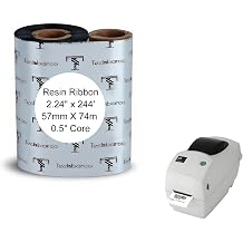 6 Rolls 2.24" x 244' Premium Resin Thermal Transfer Ribbon