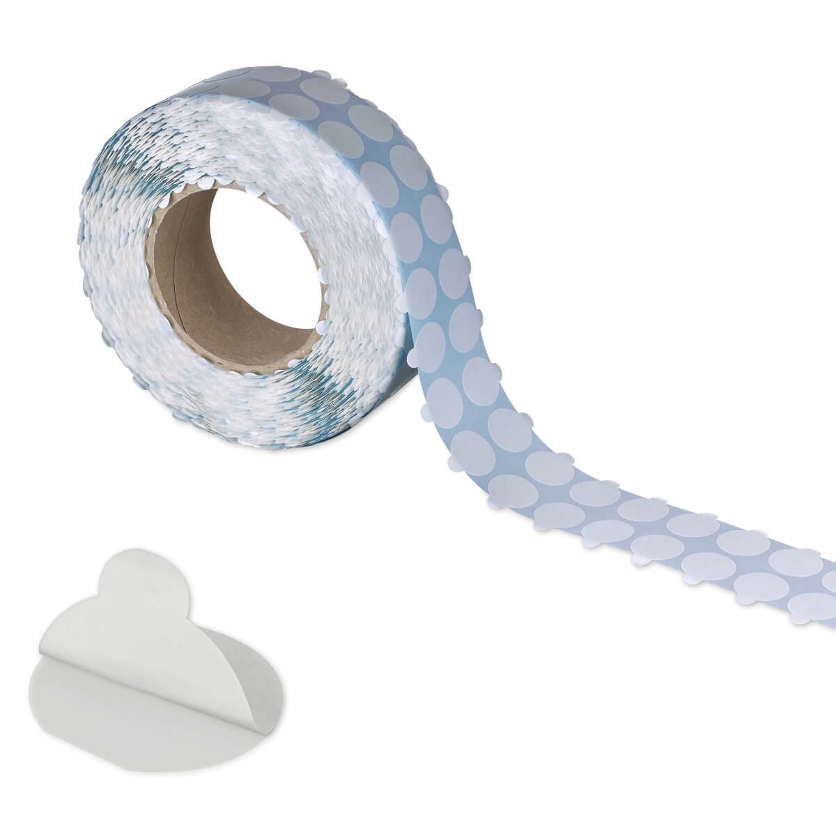 MASHPAPER 5000 Doppelklebepunkte doppelseitige Klebepunkte 20mm einseitig ablösbar transparent aus Polyesterfolie / 482020