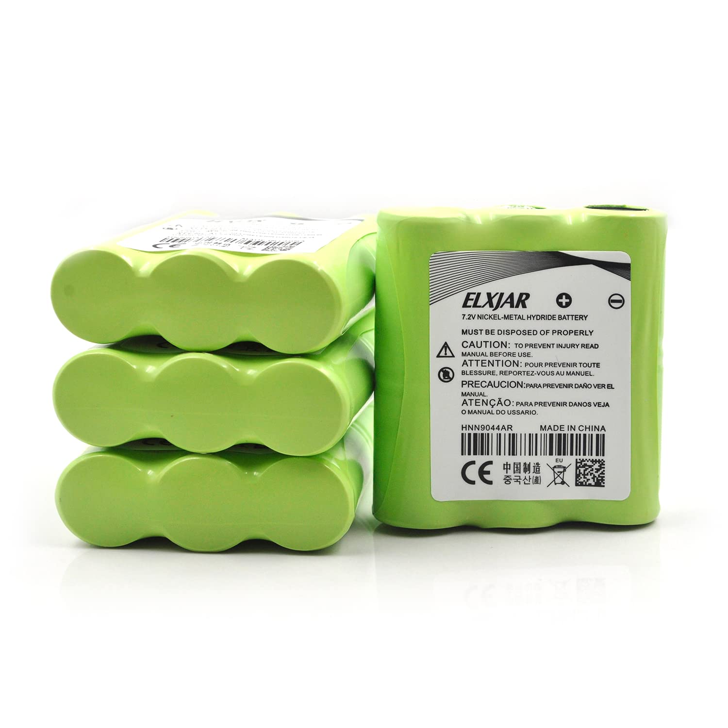 Coonyard (4-Pack) 7.2V NI-MH Battery HNN9044 Replacement for Motorola HNN9044A, HNN9044AR, HNN9056 P50 P60 Two-Way Radio Batteries