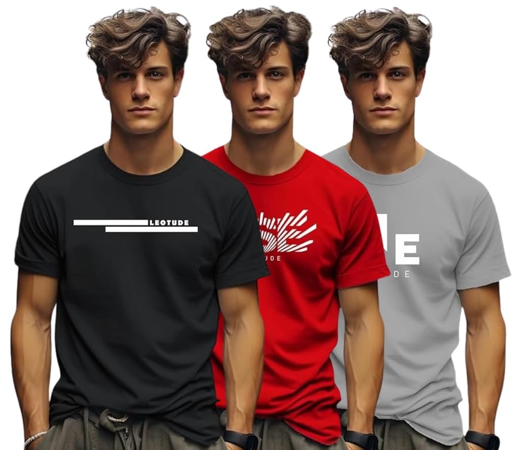 leotude Men's Half Sleeve Regular Fit Tshirt | Tshirt for Man-picture-35