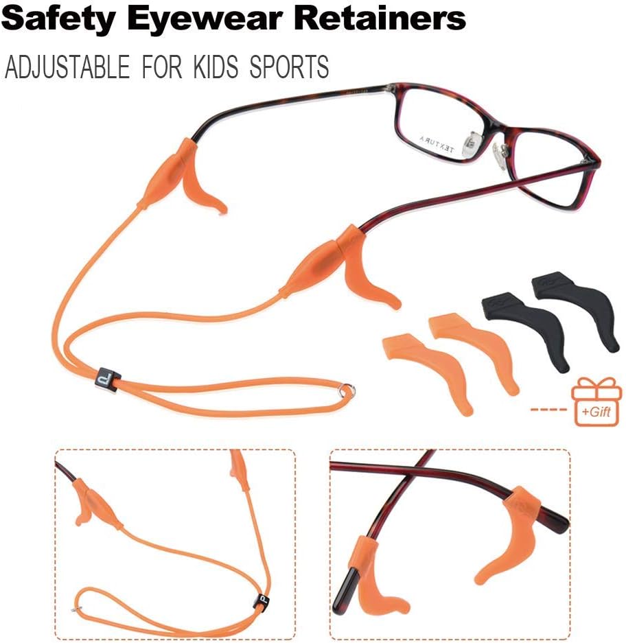 Amazing 🔥 6 Pcs Eyeglasses Strap-Chains-Cord, Premium Sunglass String for Men Women Kids, Adjustable Eyewear Retainer with 2 Pairs Ear Hooks for Reading Glasses, Sports and Outdoor Activities