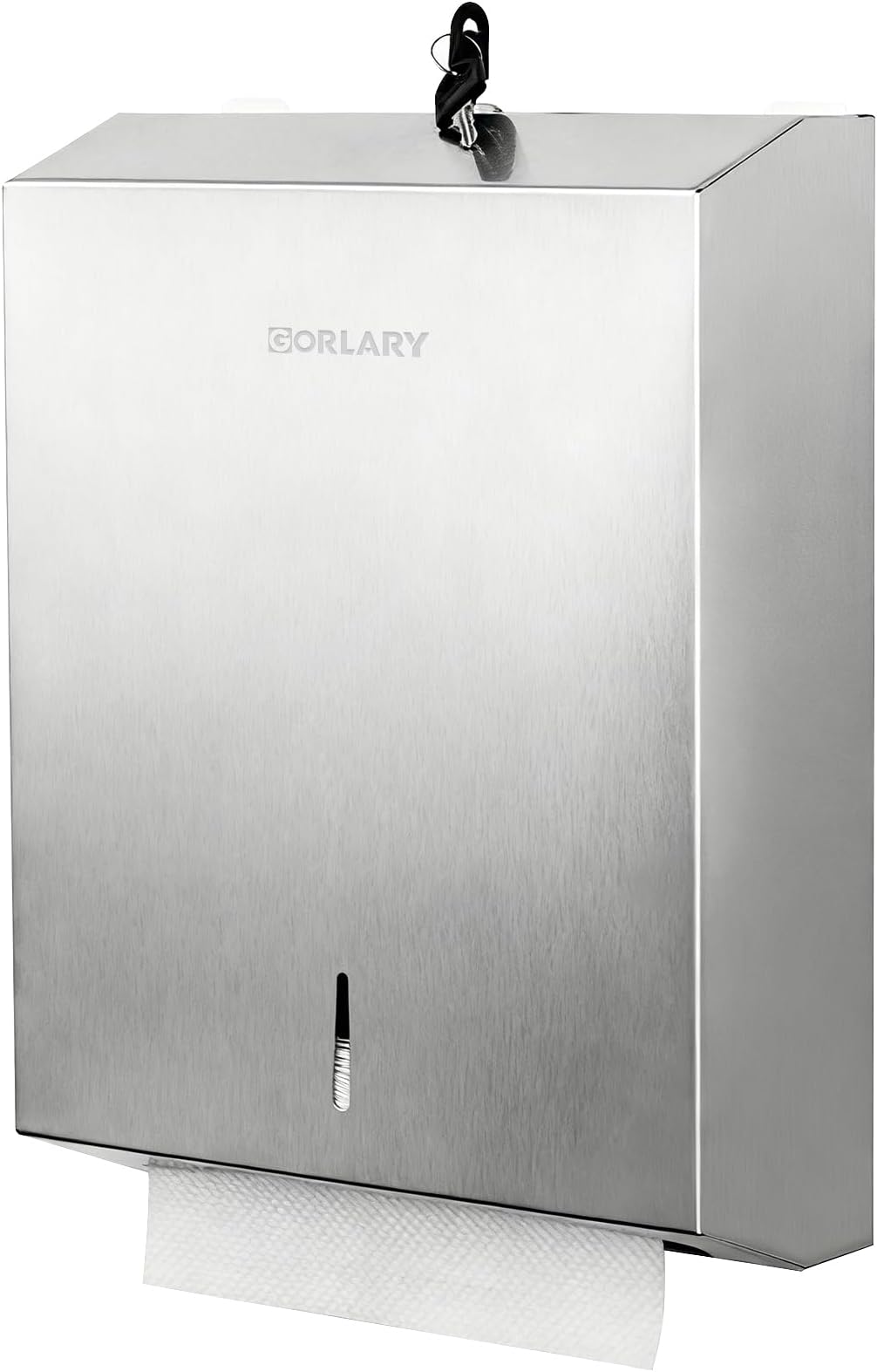 Paper Towel Dispenser Wall Mount Commercial, Brushed Stainless Steel & Fingerprint Resistant, Lockable, for c fold/Multifold/Trifold Paper Towels, Touchless Hand Towels Holder