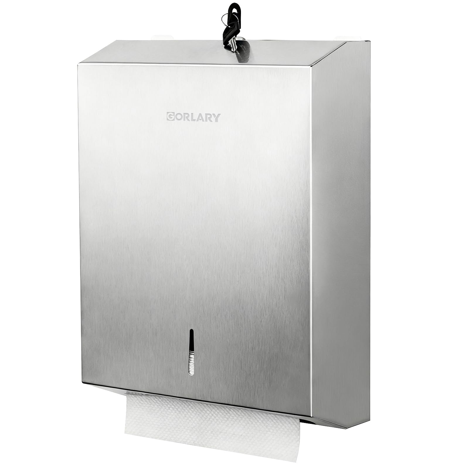 Paper Towel Dispenser Wall Mount Commercial c-fold/Multi-fold/Tri-fold, Touchless Hand Towel Dispenser with Lock