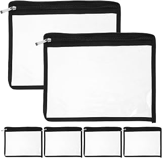 6pcs PVC Zipper Pouches for Travel Office Organization