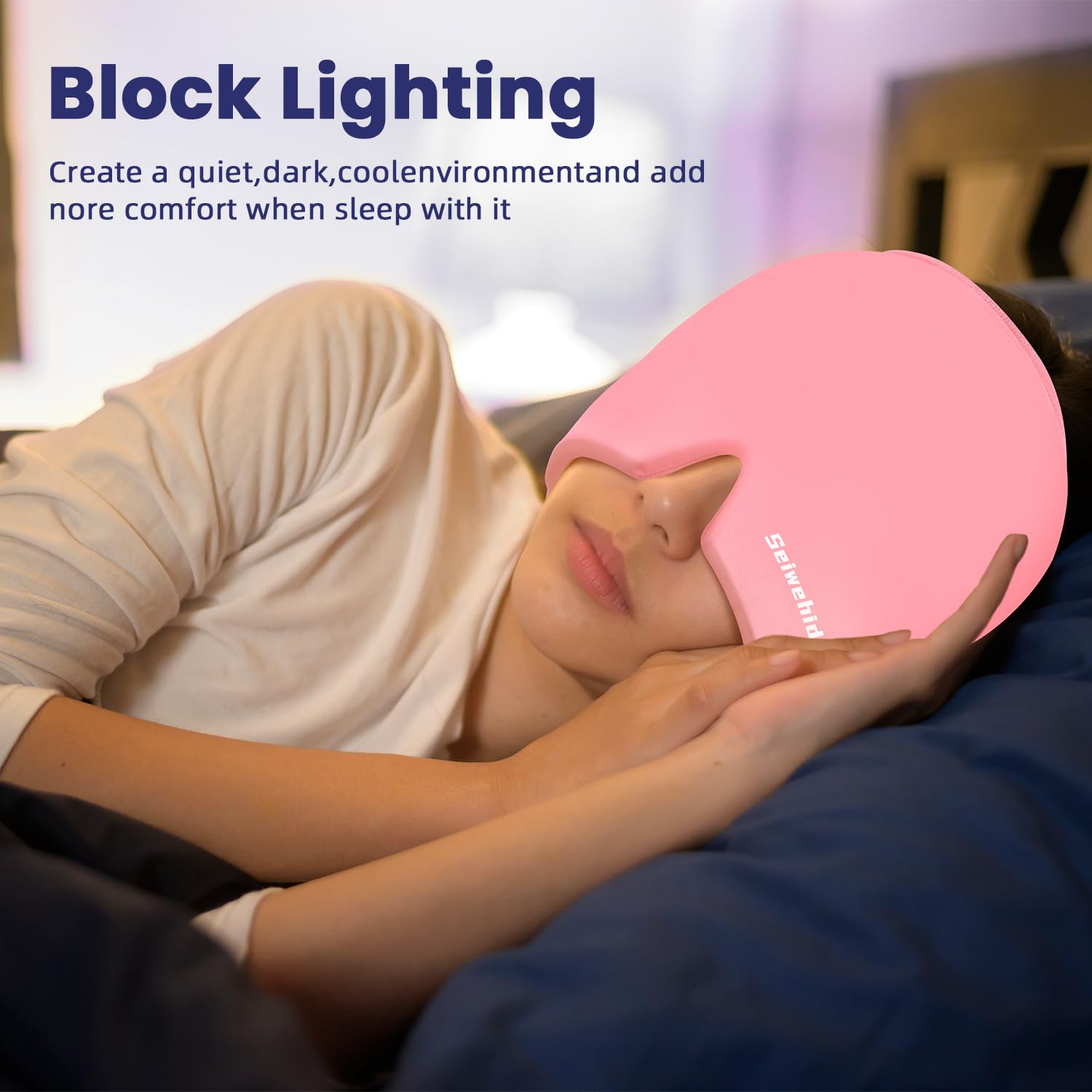 Migraine Headache Relief Cap Head Ice Pack Wrap Cold Cap Hat Gift for Migraines Headache Tension Stress Hangover Cap Ice Beanie Cooling Gel — Amazon image 6