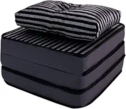 Puff Colchonete Dobrável/Sofa 3 em 1 + Travesseiro Solteiro BF Colchões