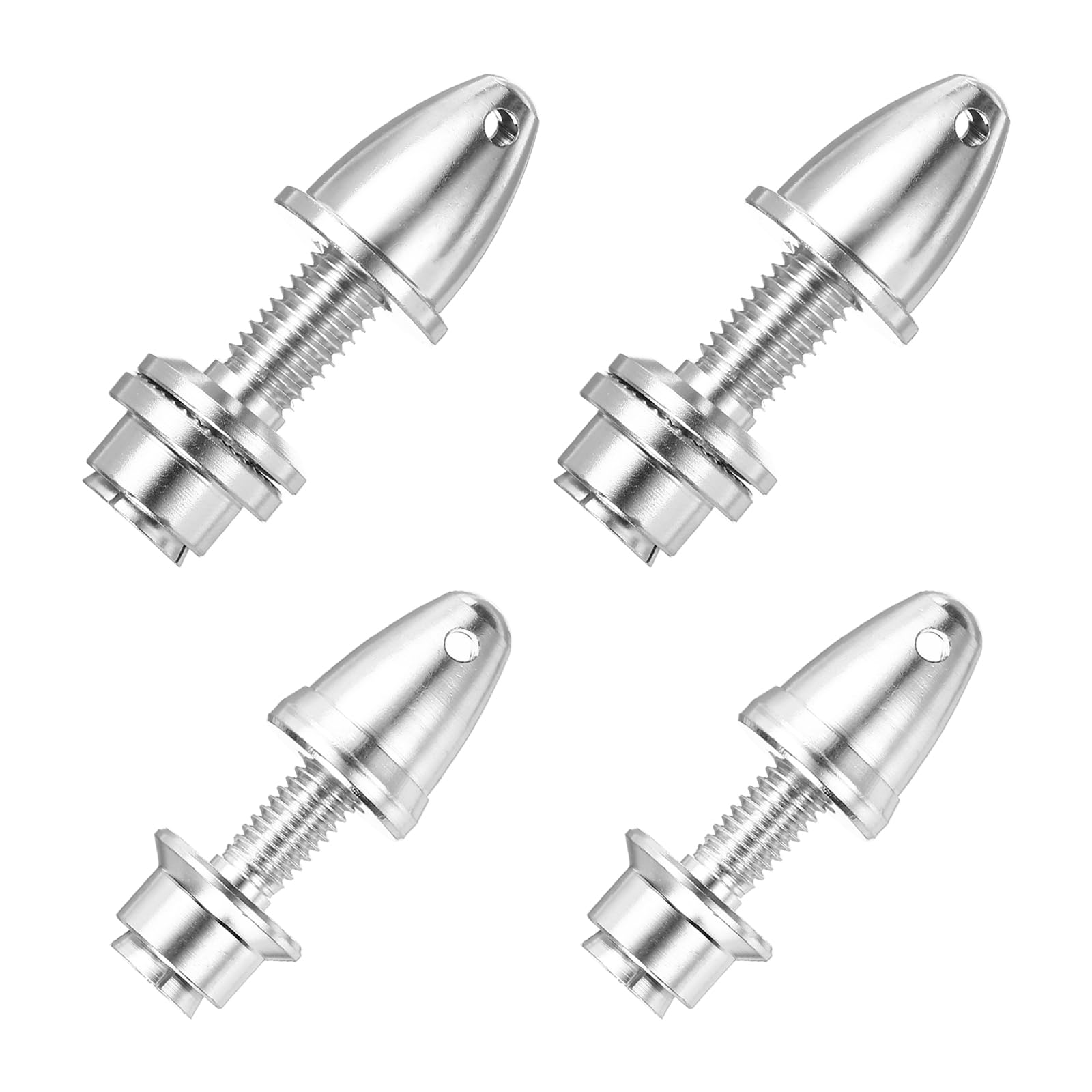 sourcing map Propeller Adapter RC Plane Airplane Spinners, 3.17/5mm Aperture and 6/8mm Output Axle Propeller Adapter Saver for Shaft Brushless Motor Speed Controllers, Pack of 4