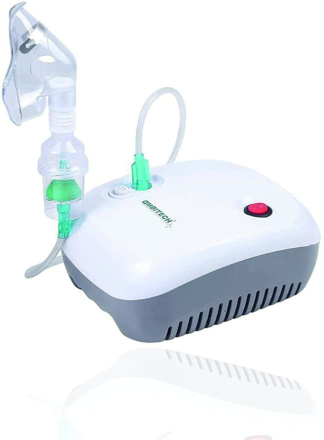 AmbiTech NC-11 Compressor Nebulizer Machine Kit White (1 Year Warranty)