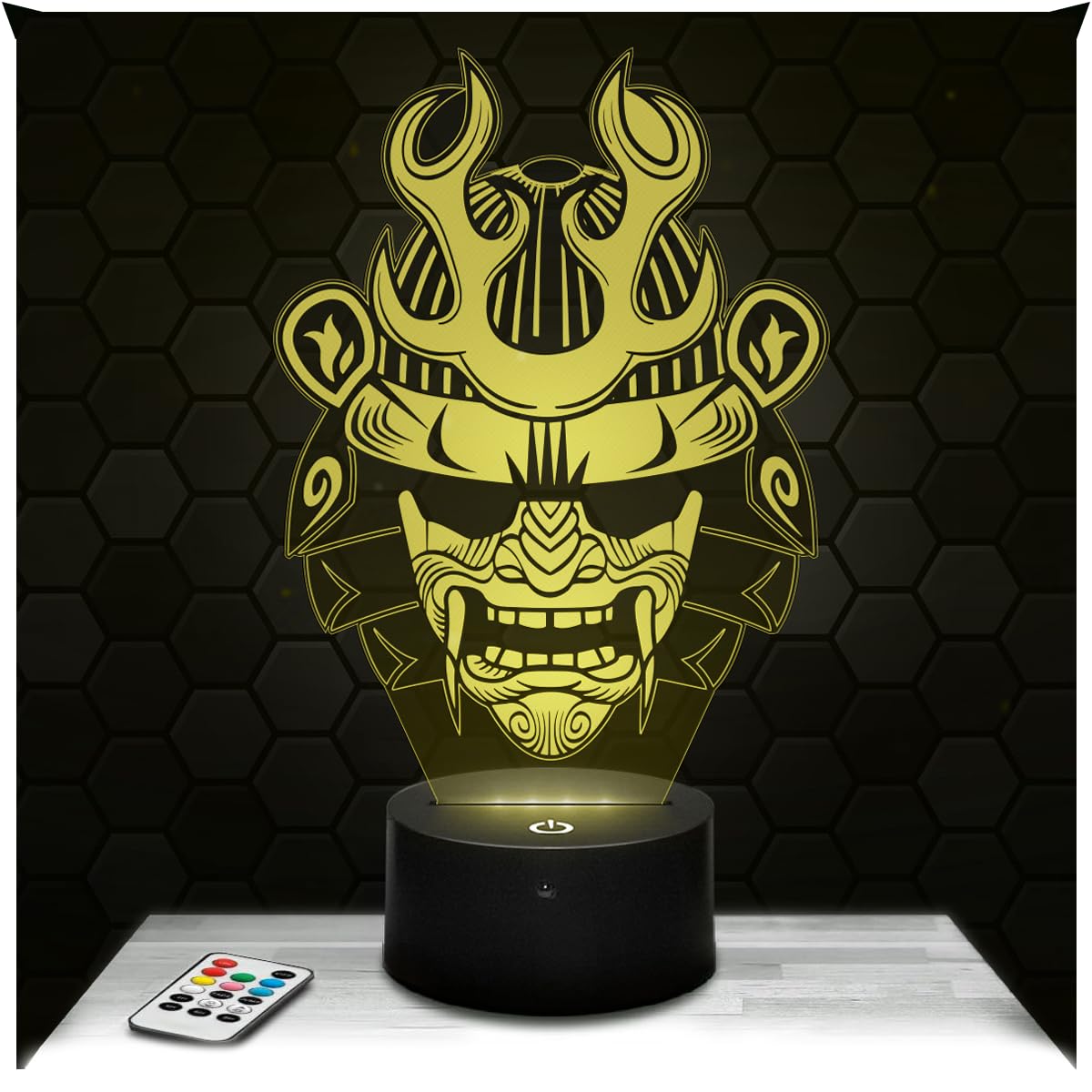Lampephoto.fr - Samurai Demon Japanese 3D Lamp Decoration War, Gift Idea for Men and Women, Samurai Demon Japanese Object, Night Light, Bedroom Decor, Original Christmas, Gift Idea for Men and Women