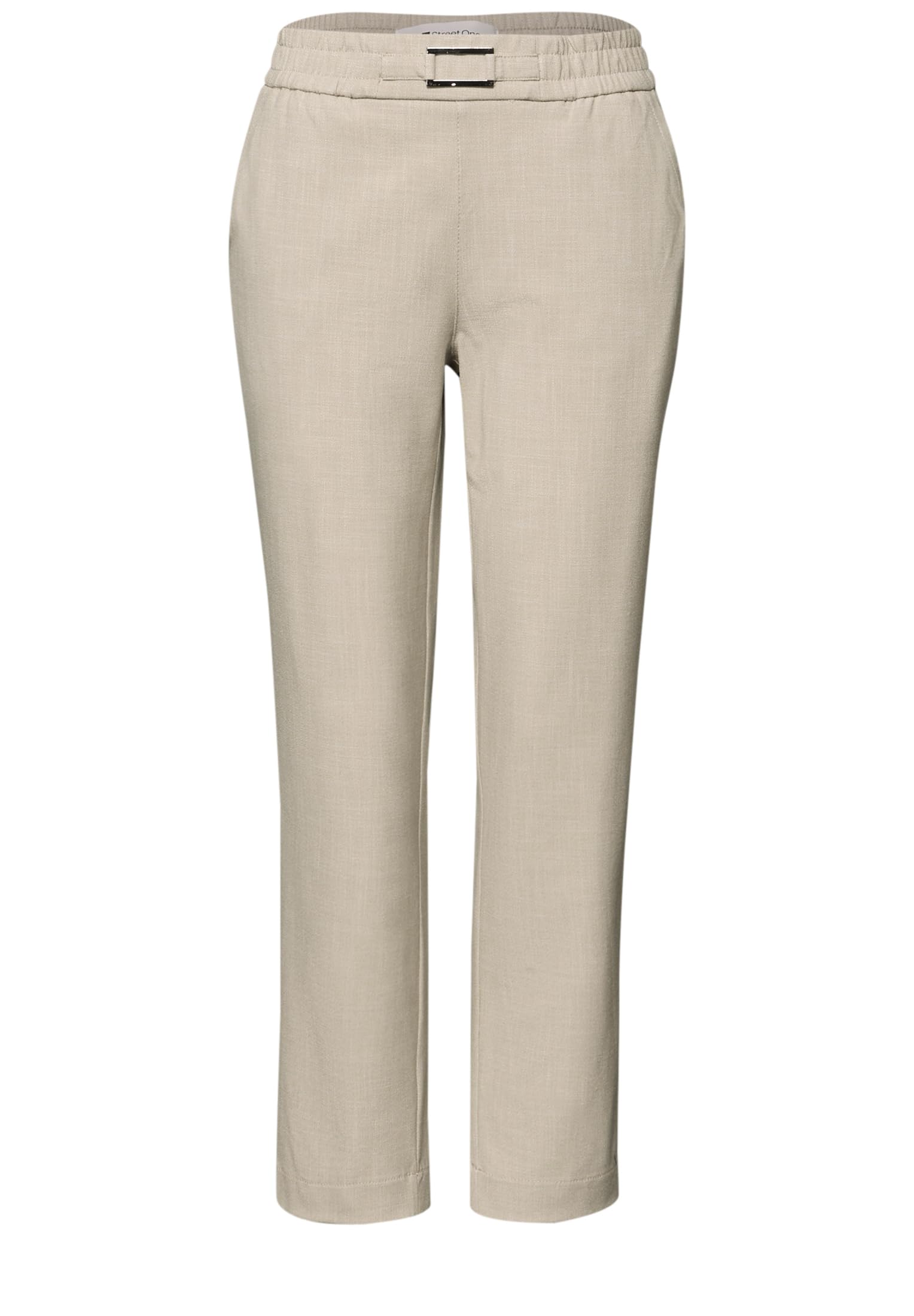 Street One Damen Mid Waist Slim Leg Hose mit Schnalle 3817617