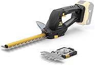 Cordless Hedge Trimmer (Tool Only), Compatible with DeWalt 20V MAX Battery, 2-in-1 Cordless Grass Shear 1500RPM, 3.3 lbs Handheld Shrub Clipper with Battery Protection, 8" & 4.7" Blades(Black)