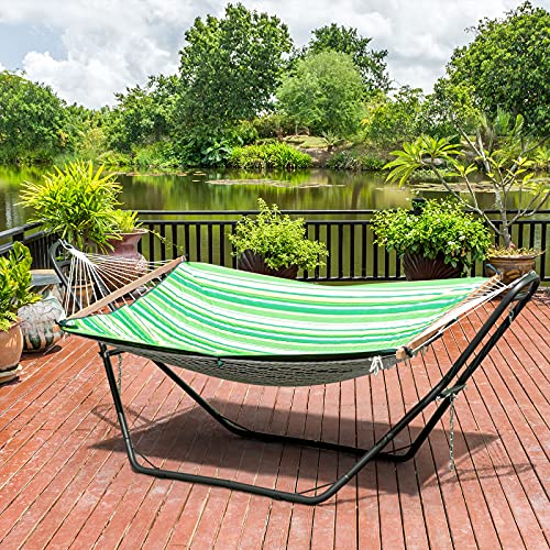 Image of Giantex Universal 2 Person Hammock Stand Only, Heavy Duty Steel Hammock Frame Fits 9-13 Ft Hammock, 450LBS Capacity, Multi-Use Hammock Stand for Indoor Outdoor Yard Patio Deck