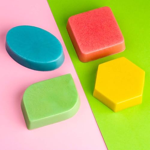 Miniatura 3 de Moldes de jabón para hacer jabón, juego de 4 moldes de plástico ALEXES - Molde de plástico cuadrado - Molde plástico redondo - Molde de plástico