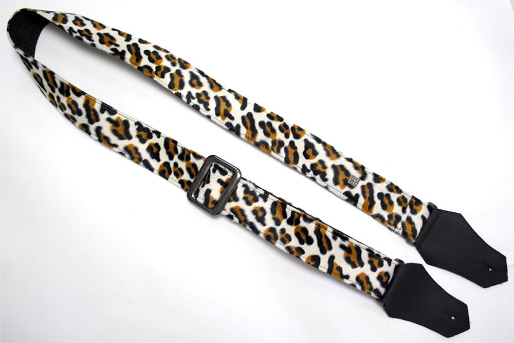Get'M Get'M Tracolla per chitarra, motivo leopardato chiaro, 5,1 cm
