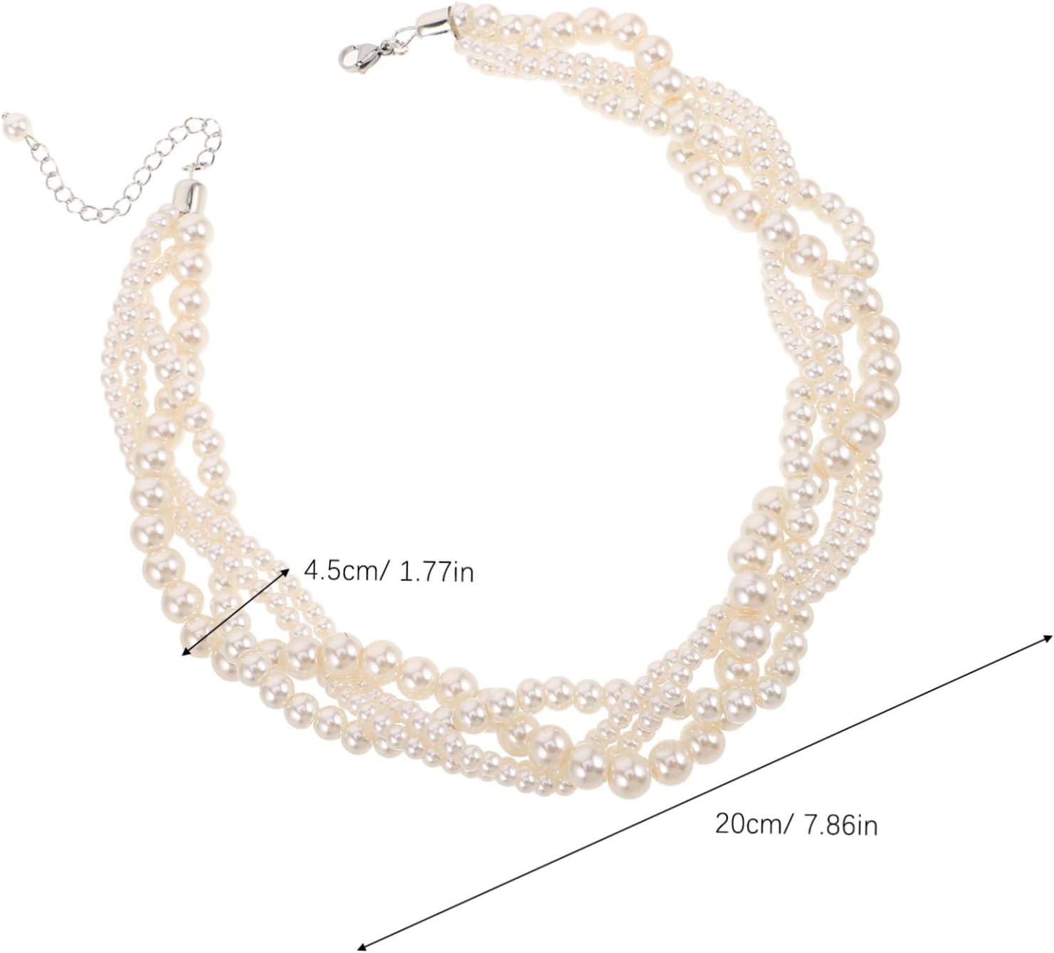 NOLITOY French Vintage Pearl Layered Necklace for Women Elegant Multi-strand Collarbone Chain Timeless Accessory for Parties and Daily Outfits