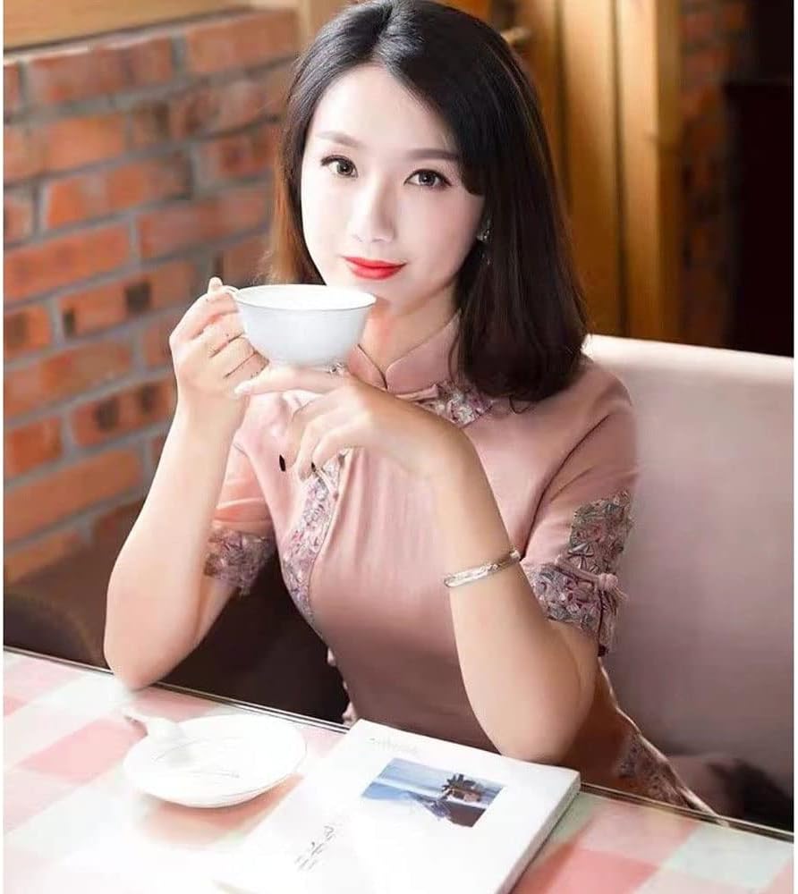 Women's Tang Costume Tops Summer Cotton Blend Prints Splice Stand Collar Short Sleeve Chinese Style Qipao Shirts