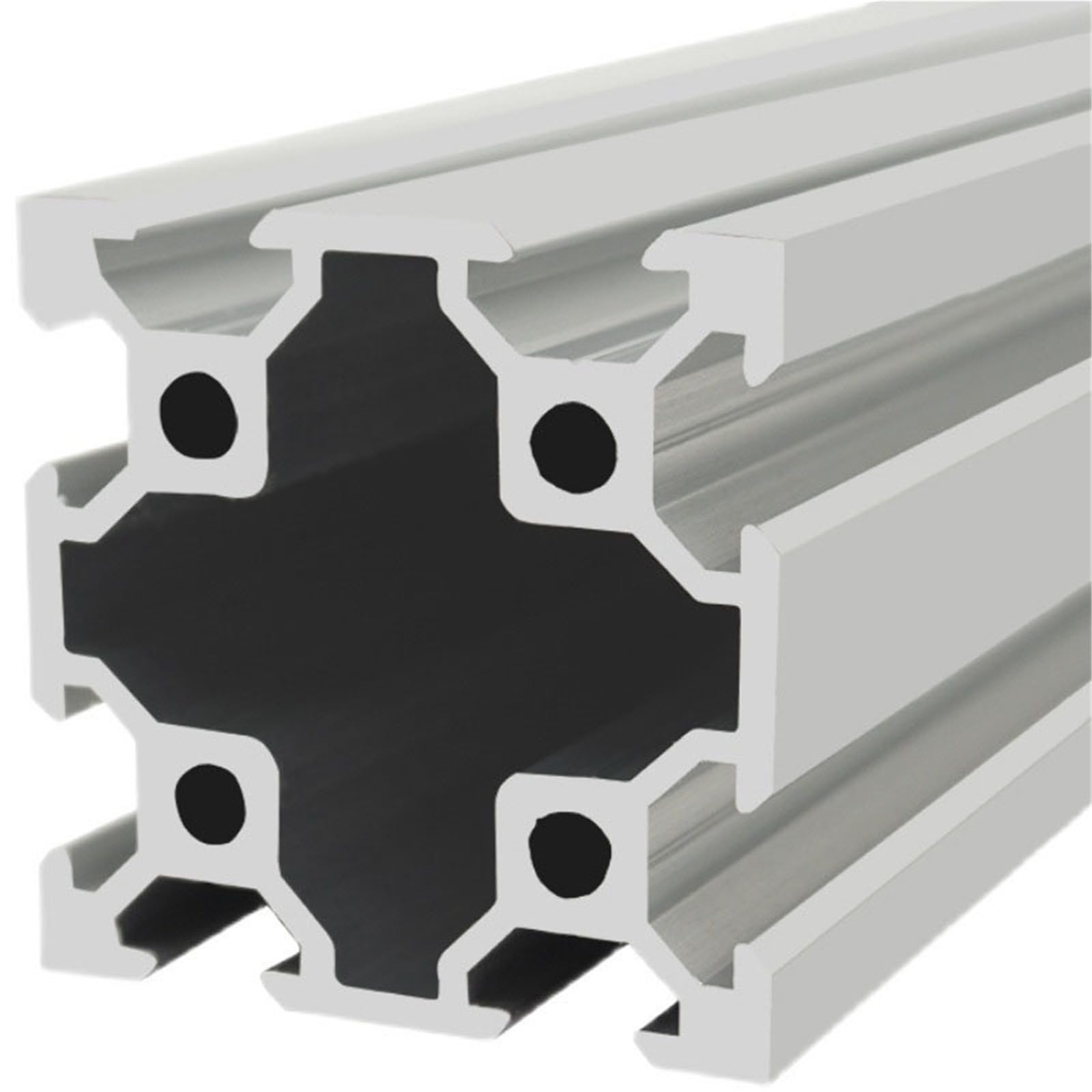GTPBAO 4 pezzi 4040 profilo in alluminio V tipo doppia fessura anodizzato guida di estrusione lineare telaio attrezzature rack telaio mobili Binario estruso(Silver,520mm)
