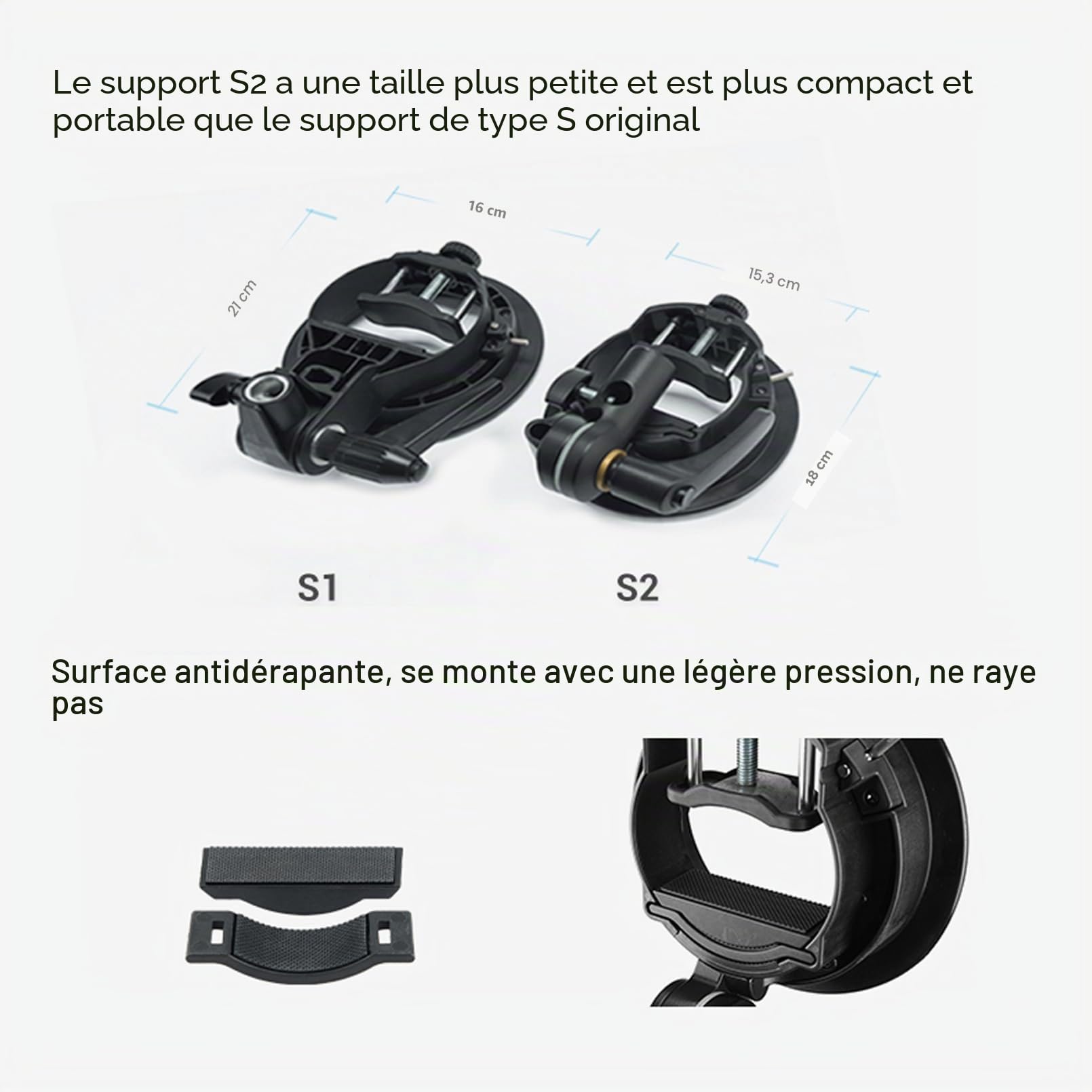 Godox S2 Bowens Support de Flash pour Godox AD200ProII AD400Pro AD300Pro AD300ProII, V1 V1Pro V100 Série, V860II, V860III, TT685II, TT350, TT600, Grande Poignée, Contrôle Précis de l'inclinaison