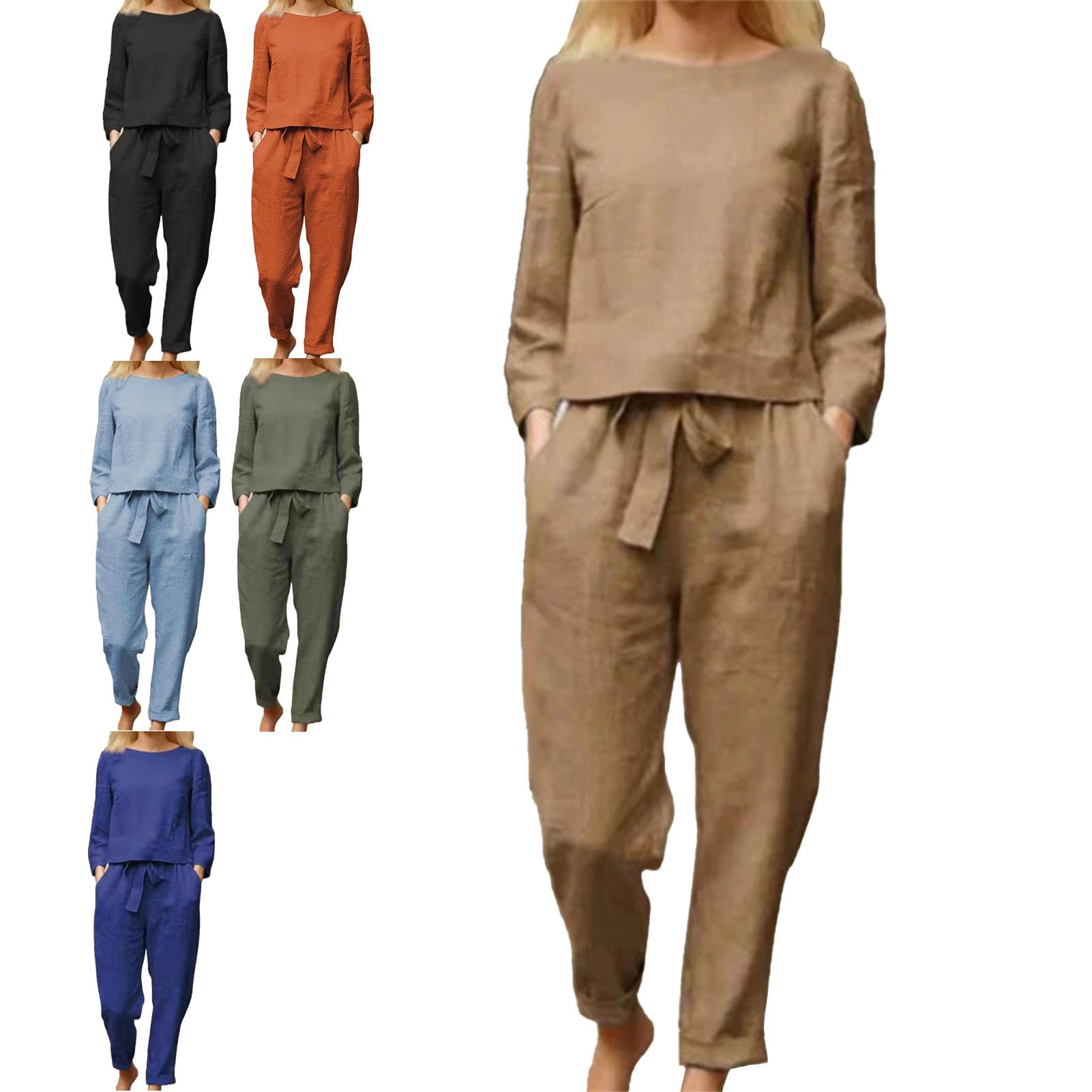 Ausla Conjunto para Mujer, Traje de Pantalón, Conjunto Elegante de Dos Piezas, Conjunto de Jogging, Conjunto Deportivo