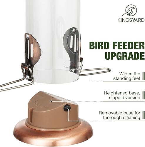 Miniatura 10 de Kingsyard Bluebird - Comedero para colgar al aire libre, a prueba de masticaciones, tubo para gusanos de harina, comedero para pájaros silvestres,