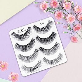 Ardell False Eyelashes Mega Volume 251 - Fluffy Volume for a Dramatic Look, Wispy Lashes, Full Strip Lashes, 2 Pack