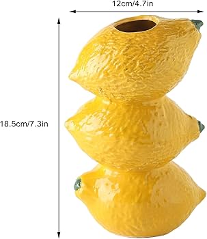 Vase Céramique Pastèque – 22 Cm – Design Fruit 3D Décoratif – Pour Petites Fleurs, Succulentes, Décoration D’Intérieur