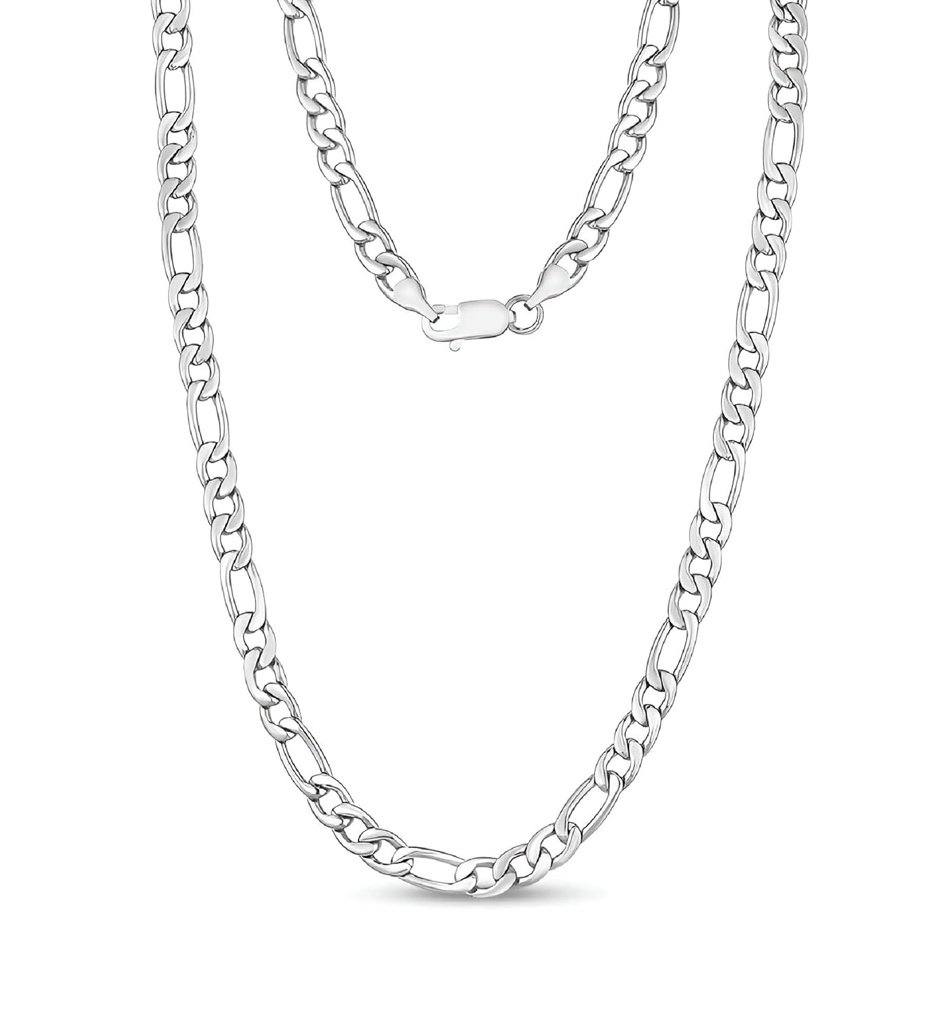 Minprice Men's Heavy Duty Stainless Steel 8mm Thick Figaro Chain Necklace, Polished Silver-Tone Chunky Link Chain Everyday... - Review, Price and Buying Guide
