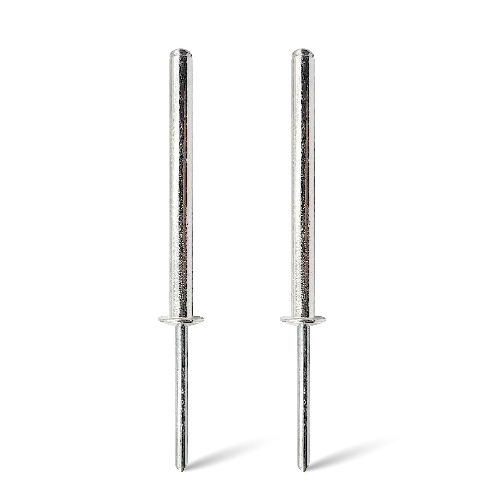 Rivets Aveugles en Aluminium 30/50 rivets d'échappement extra longs en aluminium, tête bombée, tige acier, mandrin super spécial aveugle(50Pcs,3.2x27mm)