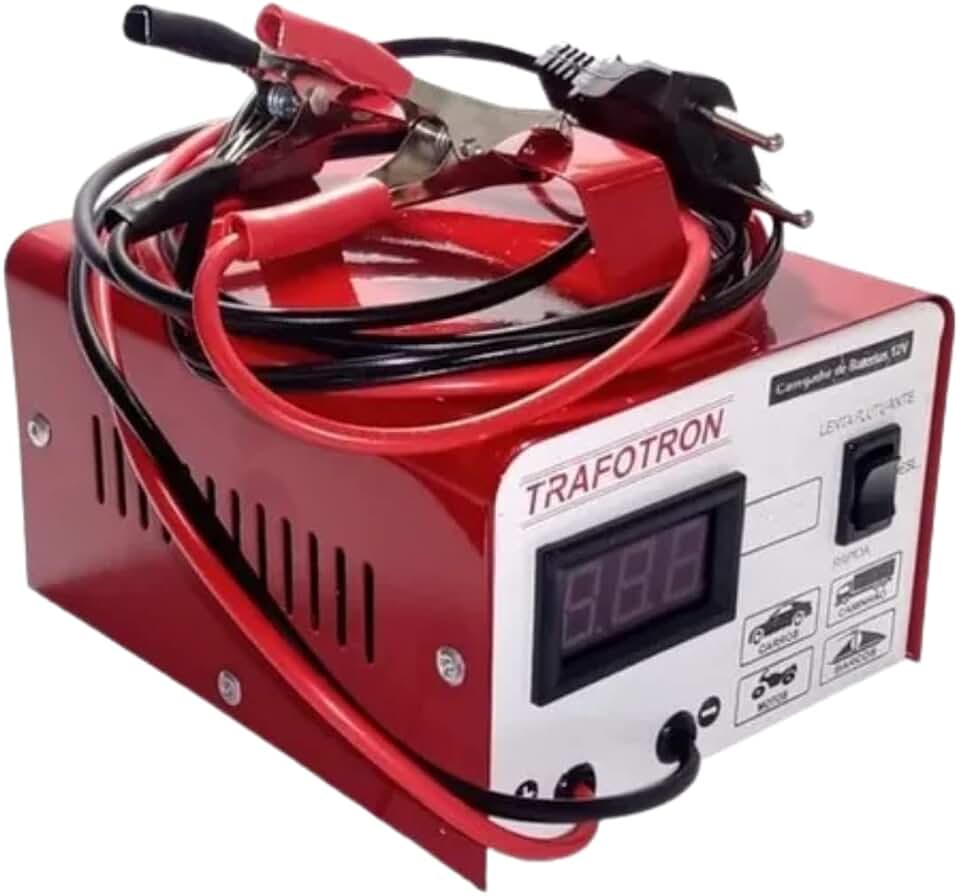 Carregador de Bateria 12v CV5 5AH Flutuante Com Voltímetro