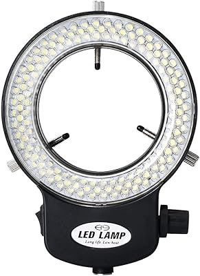 Ajustable 144 LED perlas anillo luz iluminador lámpara para monocular binocular trinocular soldadura reparación estéreo microscopi