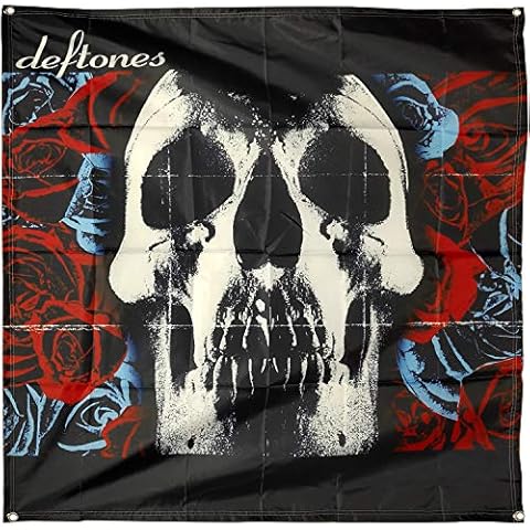 DAOOPS Deftones Flag Album Cover Tapestry Skull Art Poster 4x4 ft banner man cave Cover