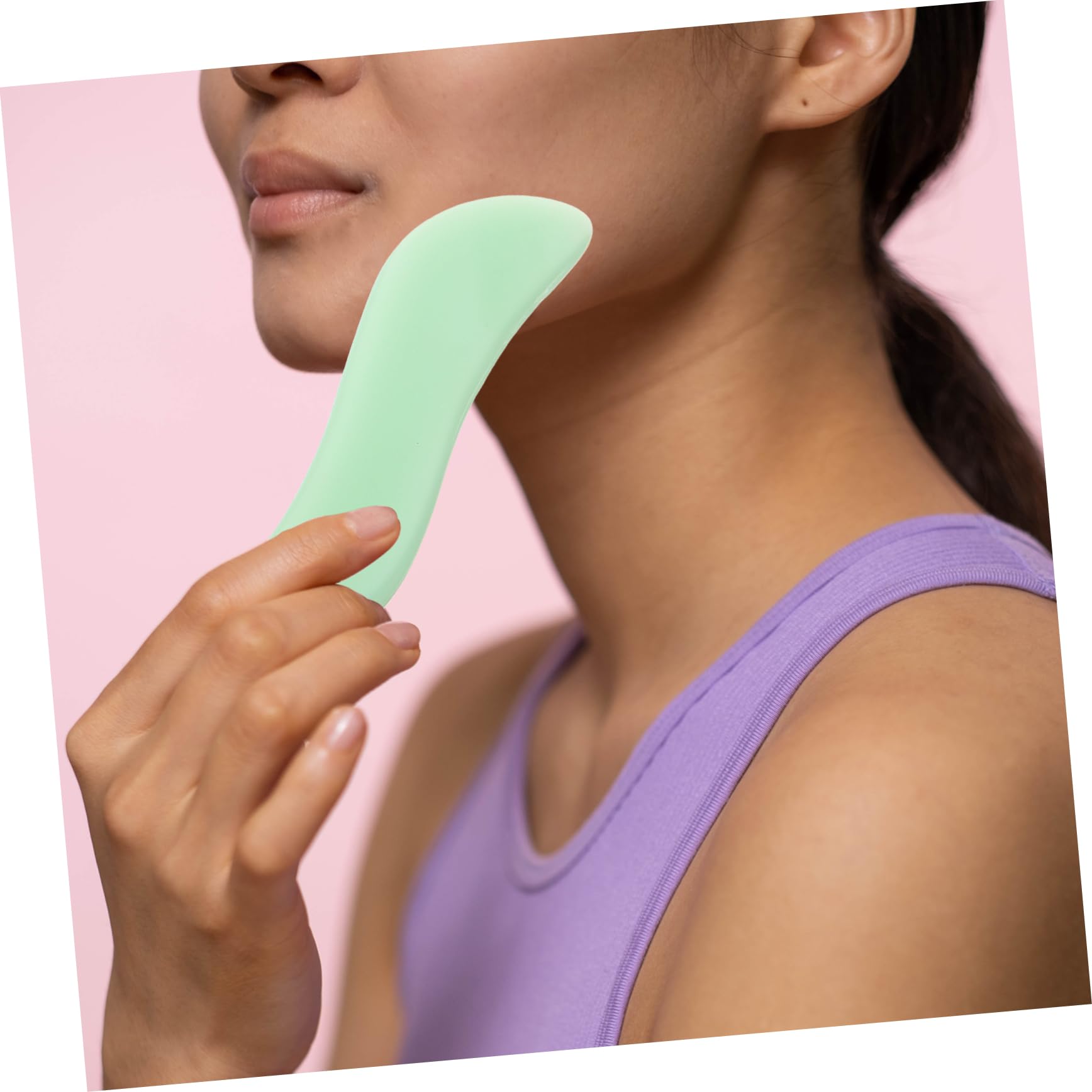 FRCOLOR 3 Sätze Gesichtsschabe-massagegerät Gua Sha Tools Gesichts Massage Gesichtspflege Facelifting Abs Punkt Muskelschaber-tool Gesichtsmassagegerät Jade Green 2 Stück * 3