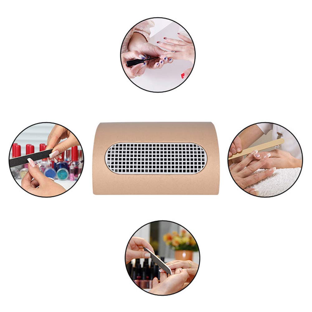 Collecteur poussière pour Ongles Salon manucure Professionnel Outil Anti-poussière Vitesse réglable 3 Ventilateurs Aspirateur Bureau Oreiller Main Double Usage avec Sac poussière
