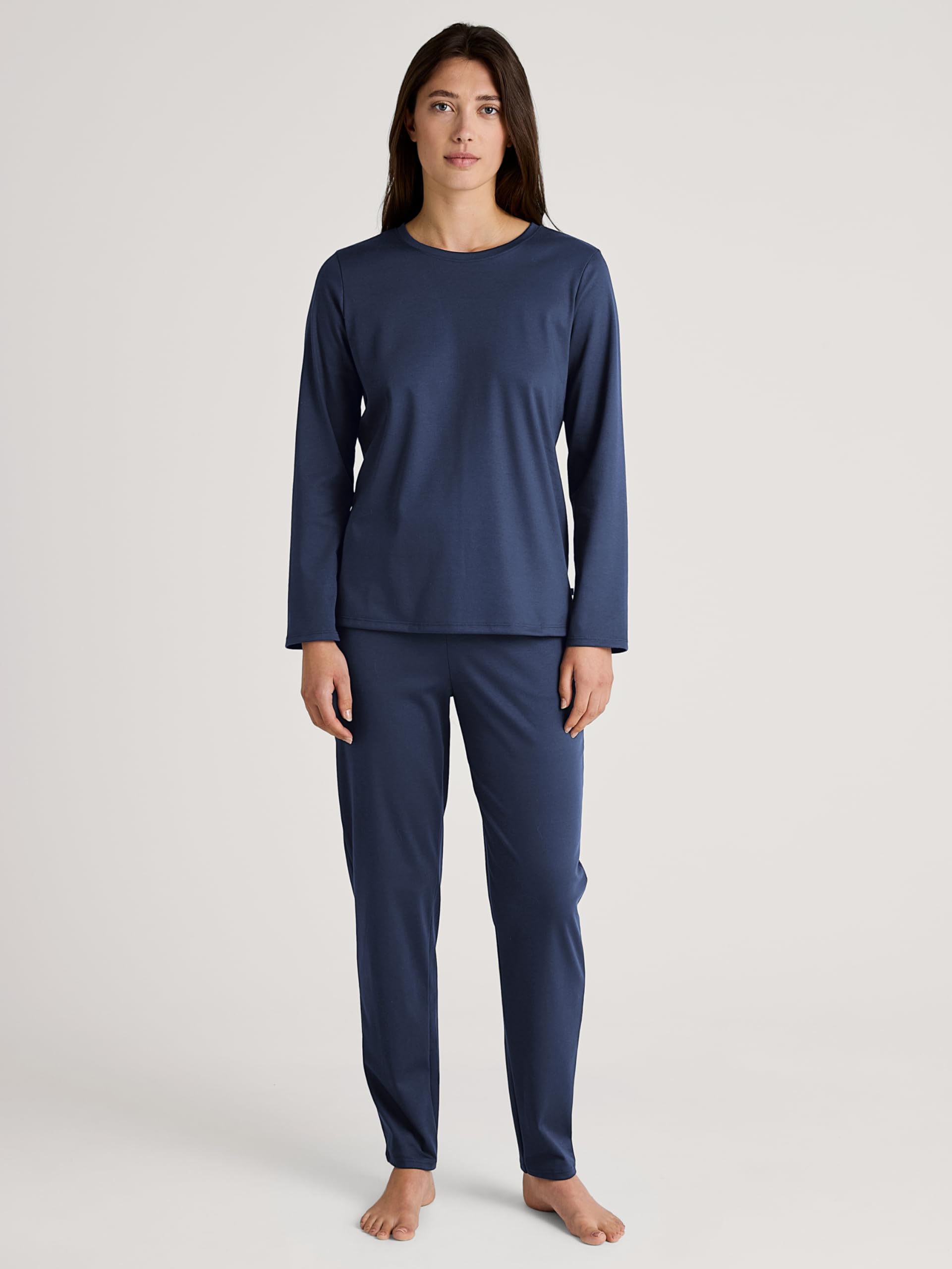 CALIDA Favourites Langarmshirt Damen, V-Neck, aus 100% Supima-Baumwolle