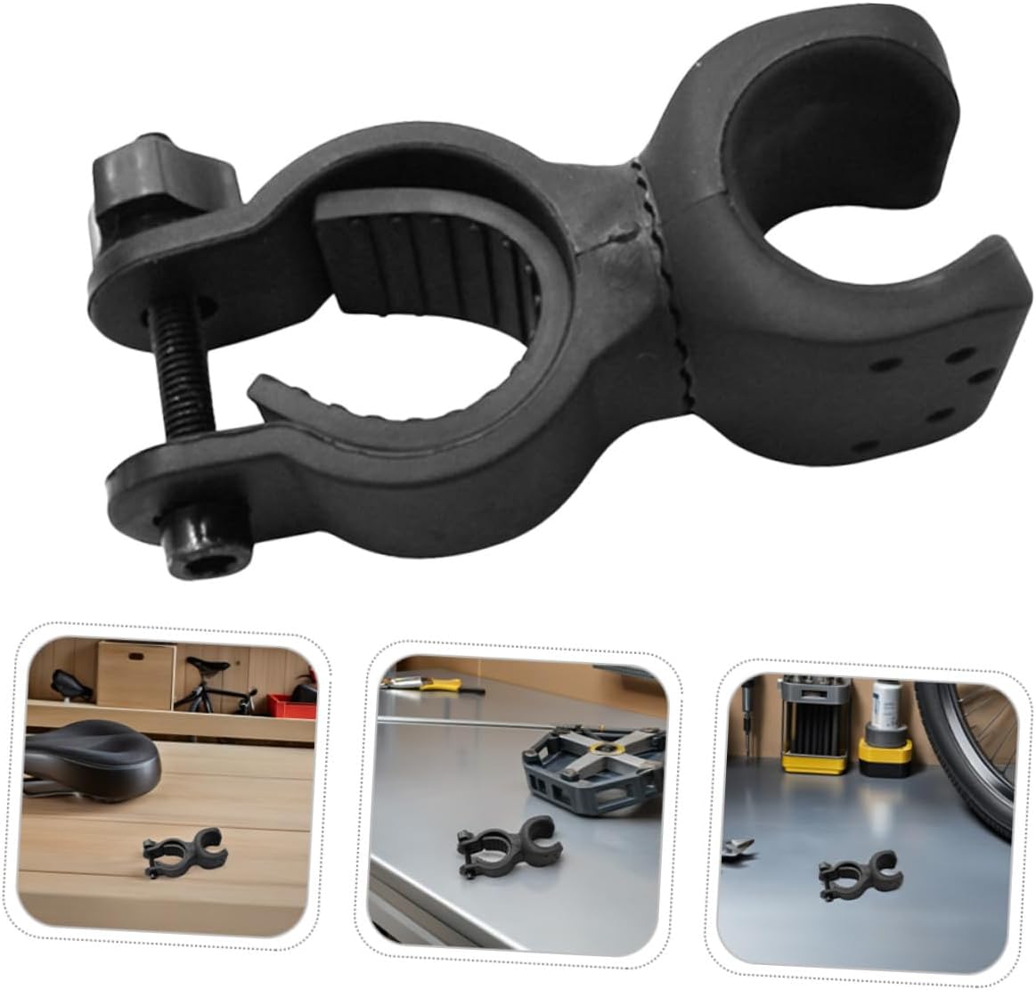 Operitacx 20pcs Cane Holder Clamp Bracket for Walkers Wheelchairs Mobility Scooters with Flashlight Mount, Universal Crutch Light Attachment for Senior Mobility Accessories
