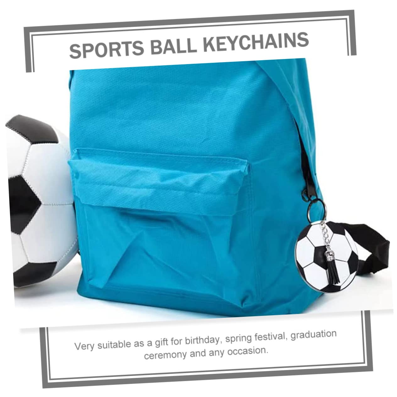 Alasum 20sätze Fußball-schlüsselanhänger -schlüsselanhänger Zum Aufhängen Diy Fußball Anhänger Für Geschenke Und Party Favors