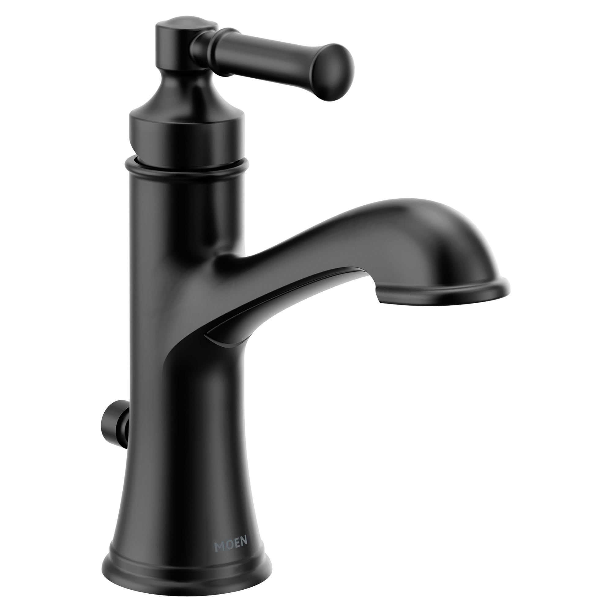 Moen 6803BL Dartmoor Tek Saplı yüksek kemerli Banyo Bataryası, Mat Siyah
