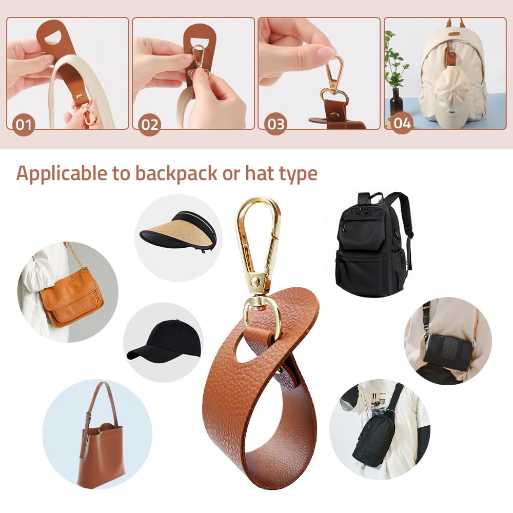 Clip per cappello da viaggio Piccole clip in tessuto portatile per tenere il cappuccio sulla borsa Clip per cappello da viaggio per borsa zaino bagagli Clip per cappello per borsa da viaggio