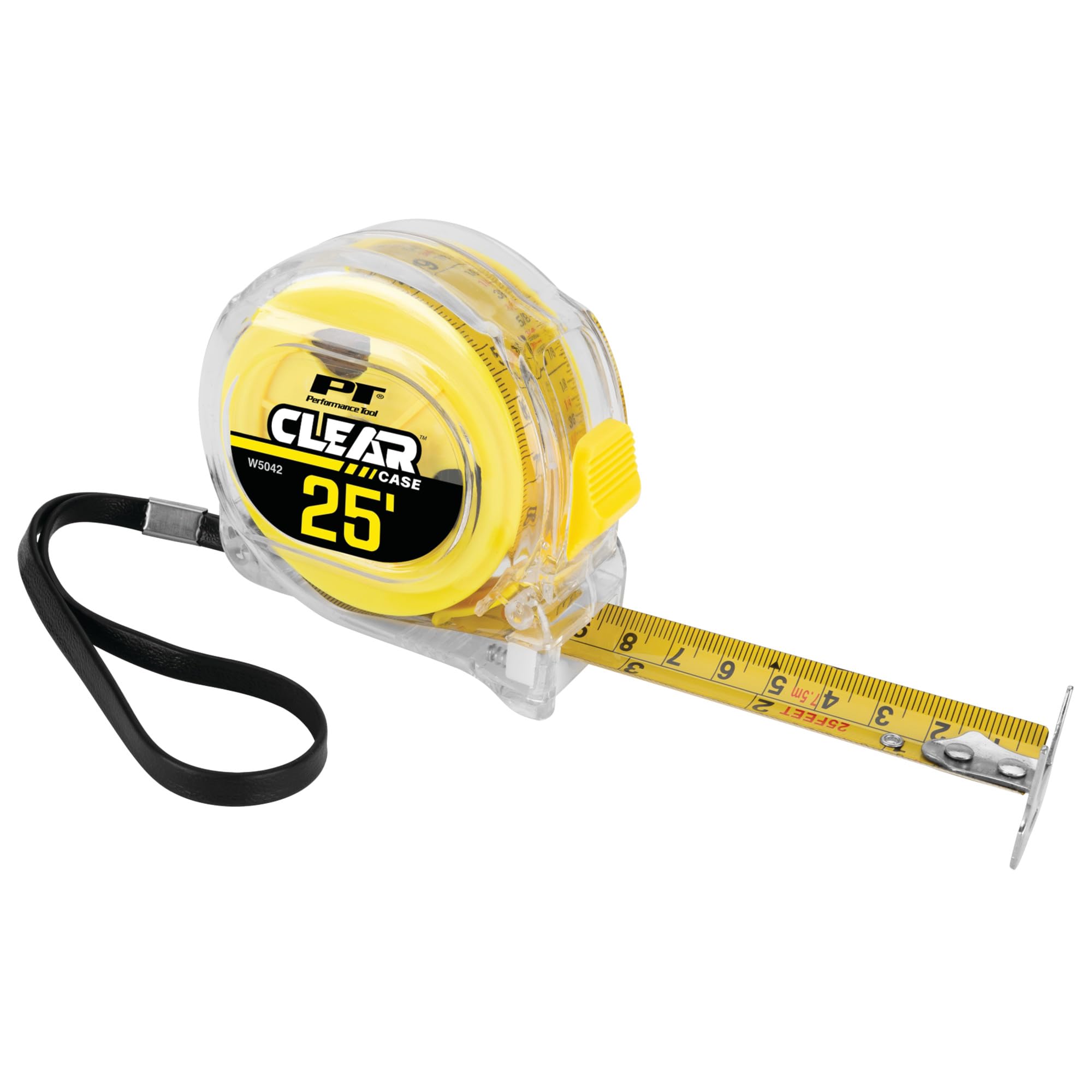 Performance Tool W5042 - Cinta métrica transparente de 7,5 m