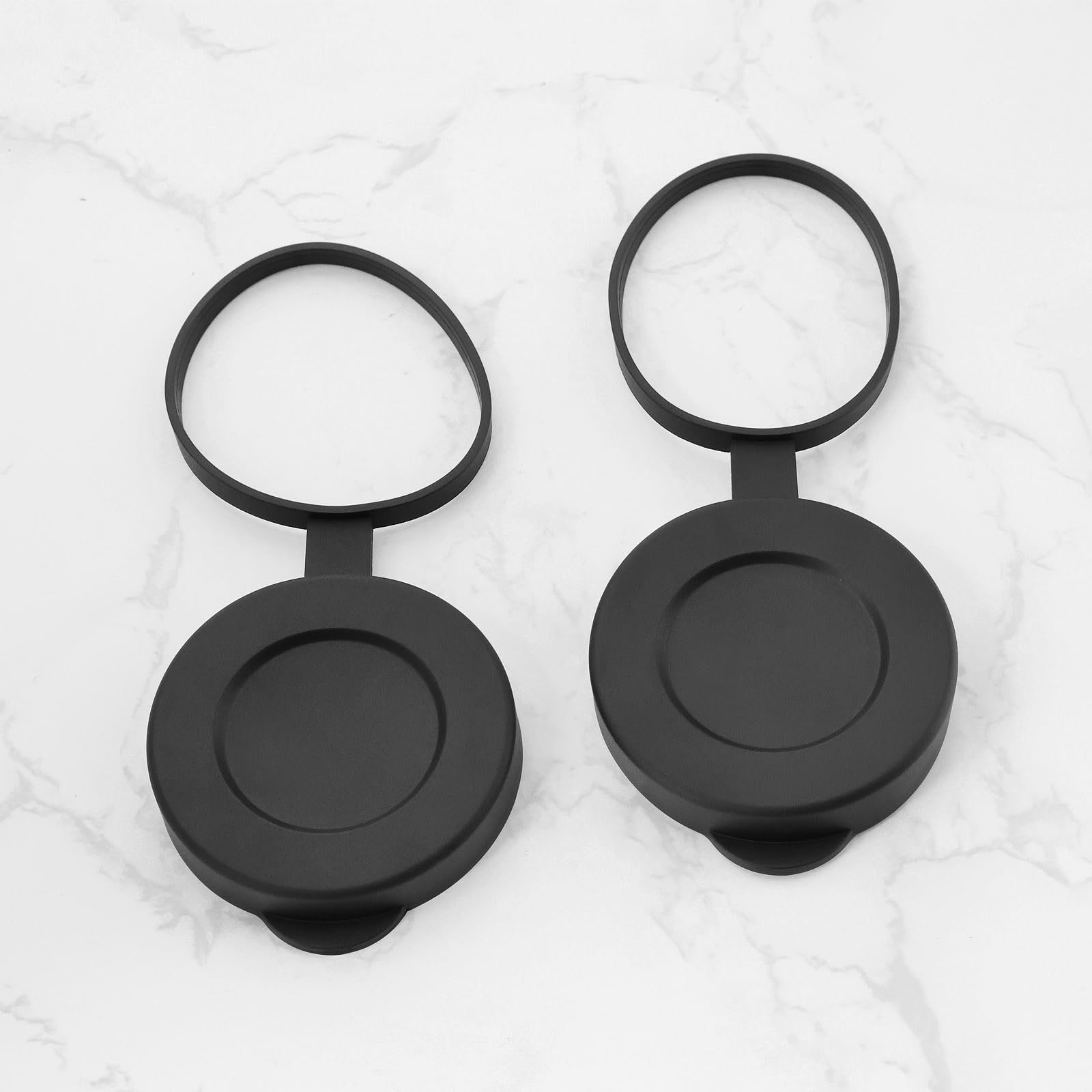 2 Pièces Capuchons d'objectif en Caoutchouc Couvercle de Protection d'objectif Compatible avec 8x42 10x42 12x42 Jumelles Monoculaires, Noir
