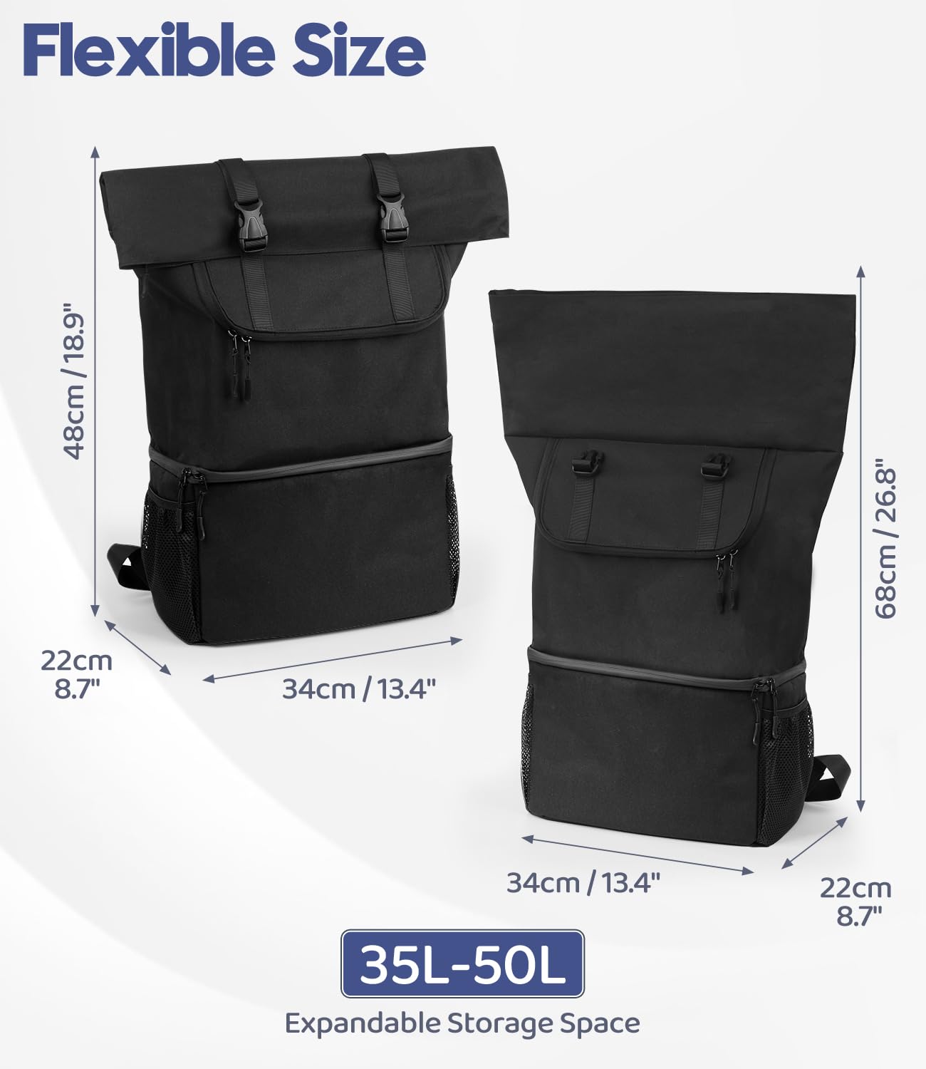 DEWUR Zaino termico da 35 l, grande, 2 in 1, borsa termica a doppio strato, impermeabile, per picnic, spiaggia, barbecue, campeggio, viaggi, famiglia