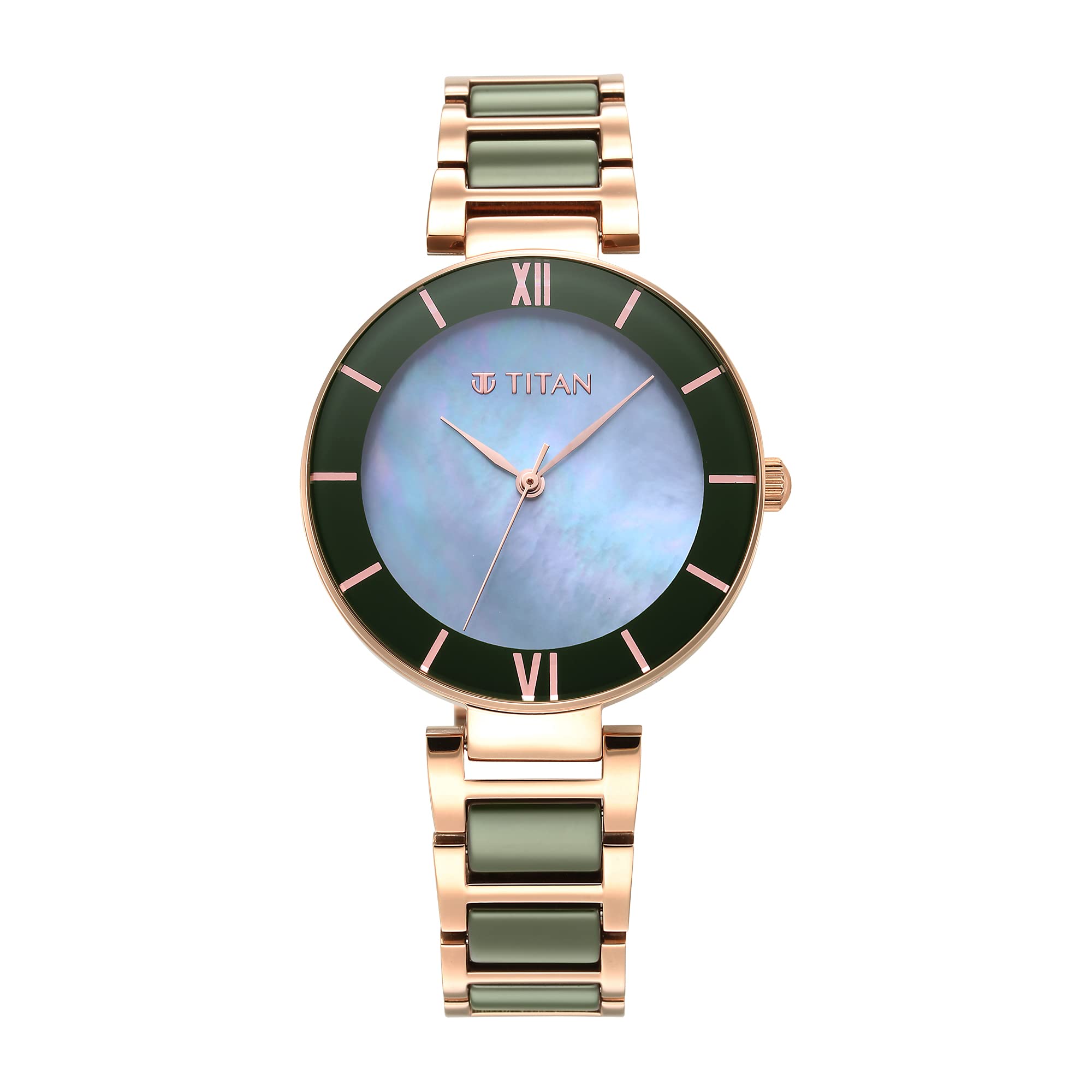 Titan Purple Ceramics Green Dial Steel & Ceramic Strap Analog Watch for Women-NS95216KD01 (B0BP24V1J4) Amazon Price History, Amazon Price Tracker