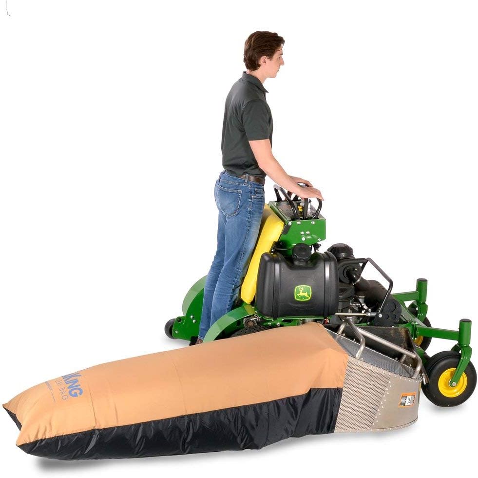 TerraKing 12 Cu. Ft. Commercial Leaf Bag - For Grass Catchers – Stand-On Lawnmowers - Heavy Duty Material – Nylon Bottom - Fast