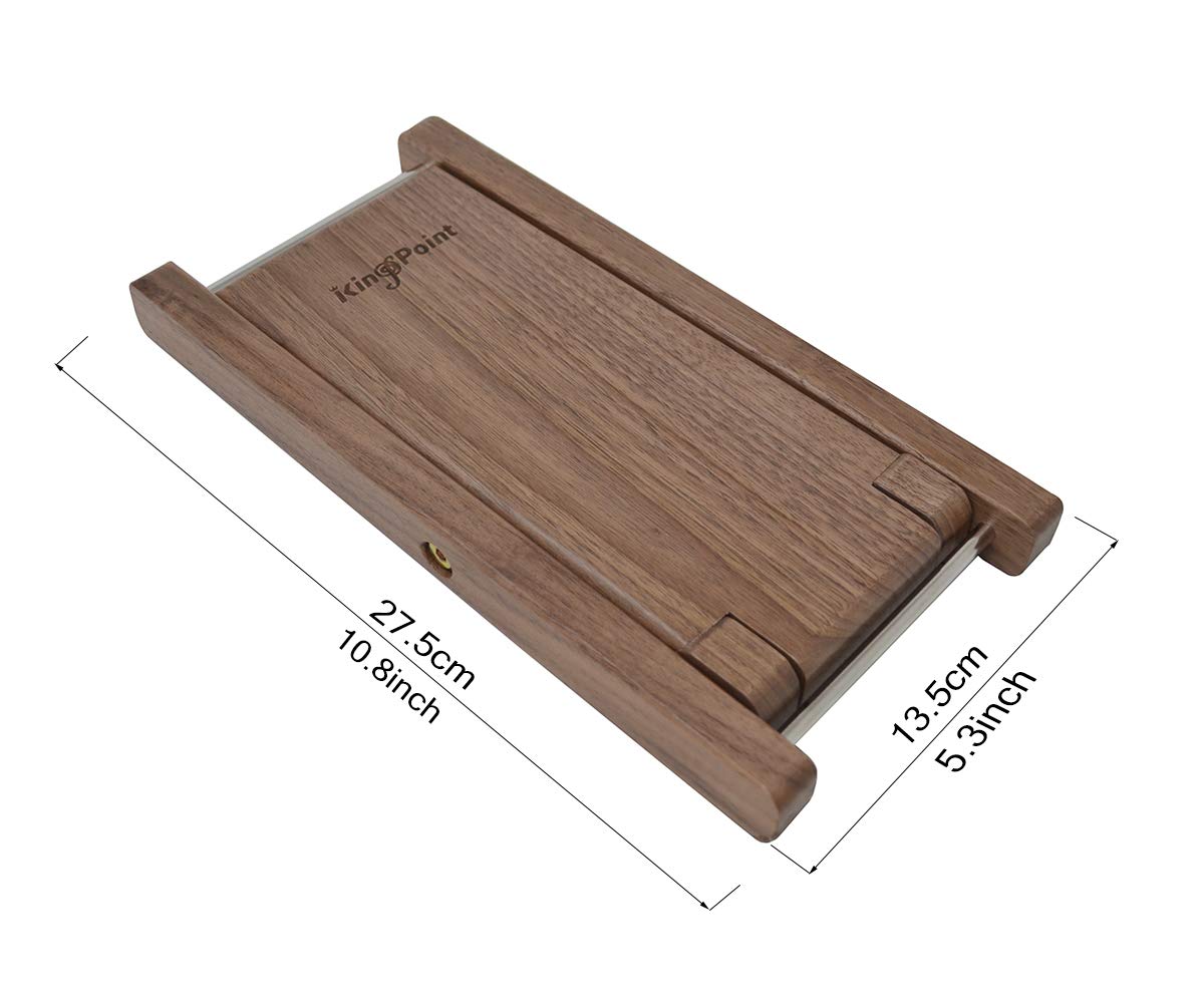Sgabello Pedale Pieghevole a 4 Livelli in Legno Massello - Chitarra Poggiapiedi con Pedale