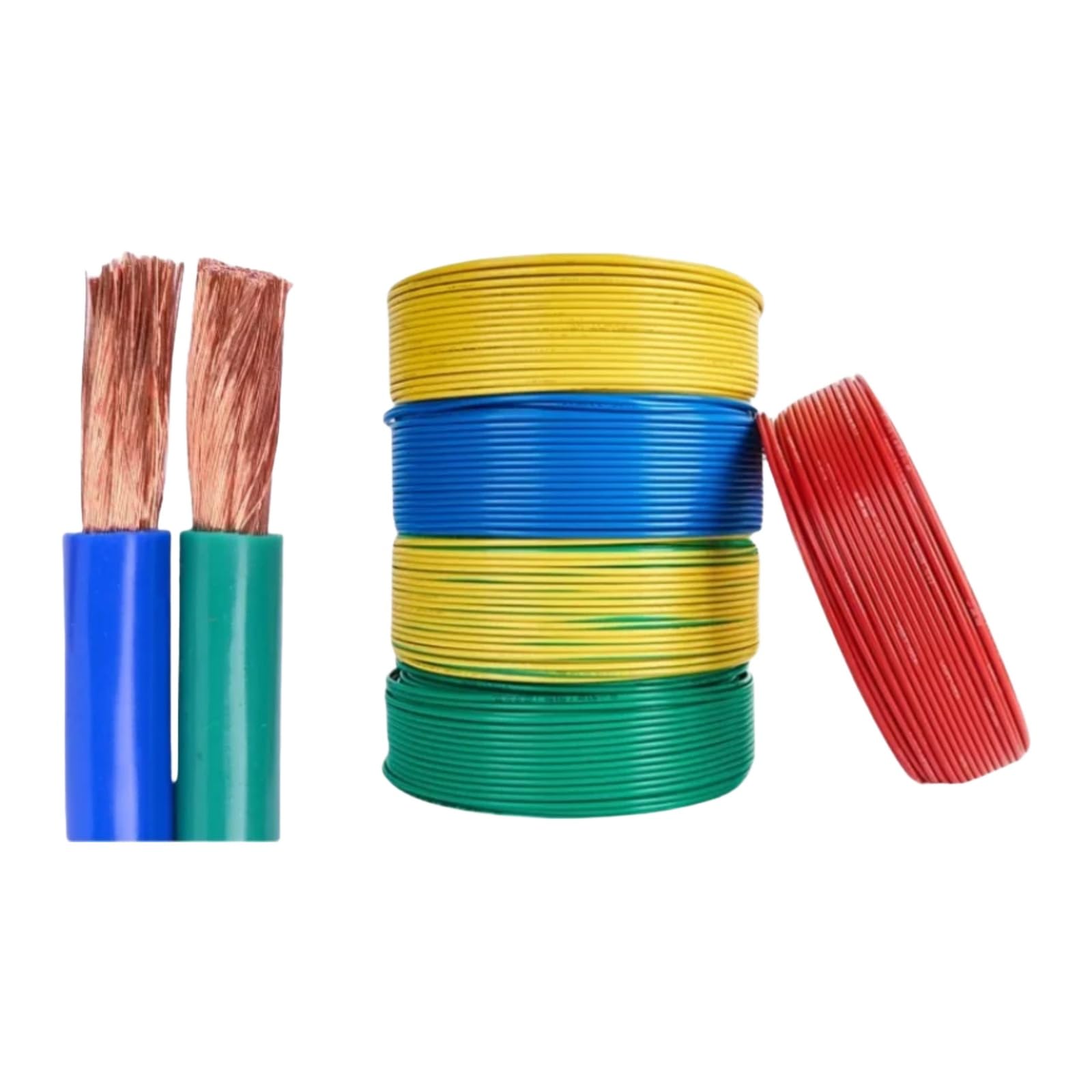 Cable de funda de un solo núcleo 0,3/0,5/0,75/1.0/1.5/2.5/4MM cable electrónico 22 20 13 11 9 5 3AWG (Blue; 5 m; 22 AWG (0,3 metros m2))