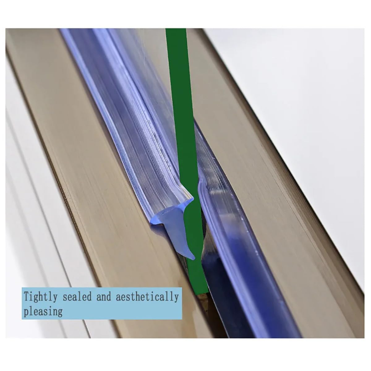 Bande insonorisante en PVC, 4.5 mm Joint d'étanchéité pour portes et fenêtres en alliage d'aluminium et PVC, Noir