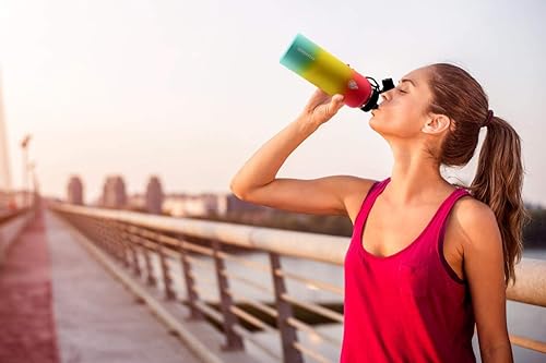 Miniatura 5 de Botella Sendestar de acero inoxidable, 2 o 3 tapas, 18 onzas, 24 onzas, 32 onzas, 40 onzas, 64 onzas, 87 onzas, doble pared aislada al vacío, a