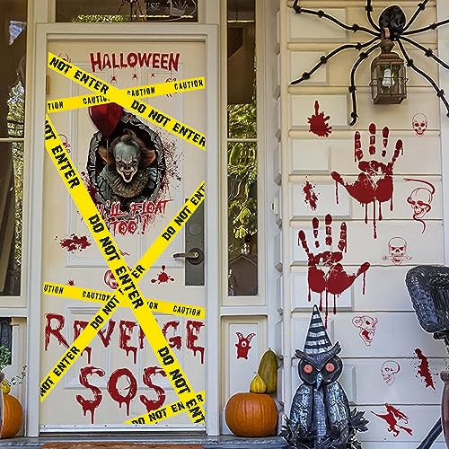 HYXITVCG 1.9inch x 82Feet Halloween Decorations Caution Tape Roll Halloween Caution Tape Halloween Tape Scary Warning Tape for Halloween Party Decorations Indoor Outdoor の商品画像 7